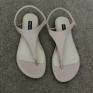 Nine West nude thong sandal